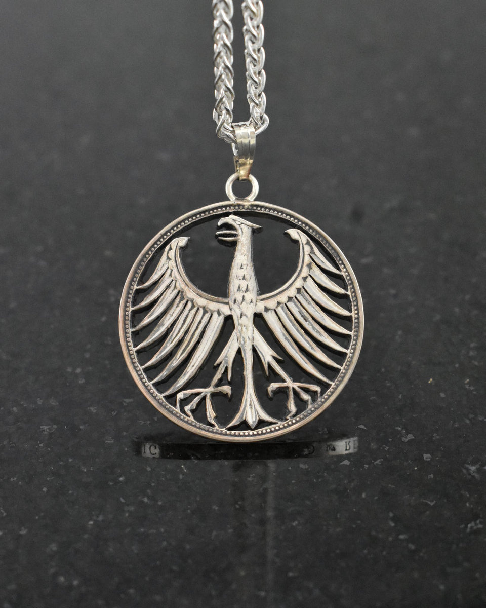 German on sale coin necklace