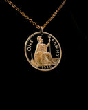 United Kingdom - Britannia Cut Coin Pendant